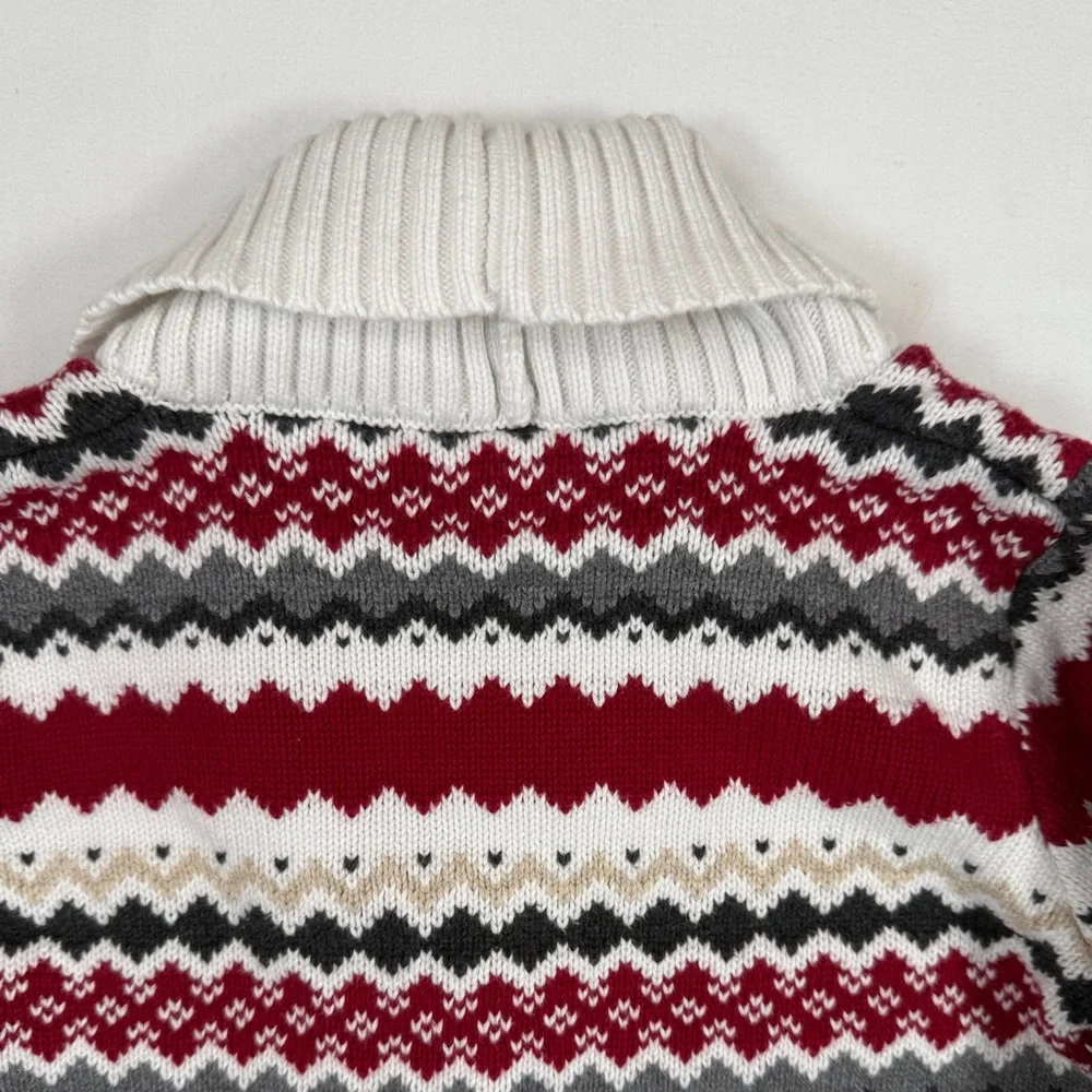 GYMBOREE Girls Fair Isle Knit Cardigan‎ Shawl Collar Holiday Winter S 5/6